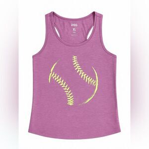 🌴 DSG Graphic Softball Tank Girls XL (16) Lavender